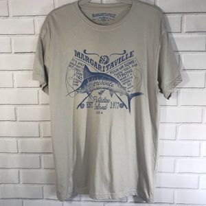 Margaritaville Gray Sailfish Tee Shirt Size Large